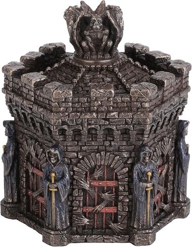 Veronese Design 5 1/4 Inches Gargoyle Hexagon Wardon Of Souls Trinket Box Cold Cast Resin Bronze Finish Gothic Home Decor in Saudi Arabia