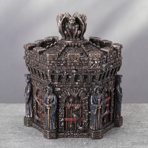 Veronese Design 5 1/4 Inches Gargoyle Hexagon Wardon Of Souls Trinket Box Cold Cast Resin Bronze Finish Gothic Home Decor in Saudi Arabia