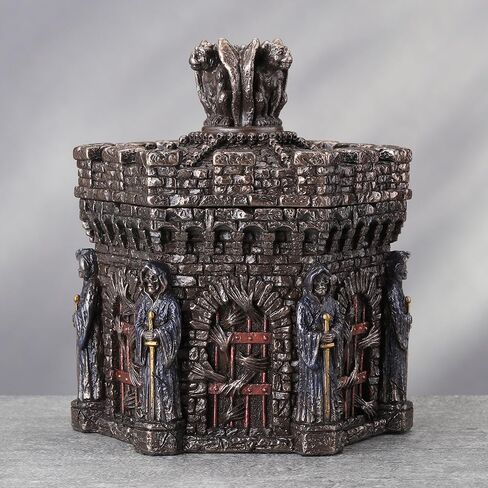 Veronese Design 5 1/4 Inches Gargoyle Hexagon Wardon Of Souls Trinket Box Cold Cast Resin Bronze Finish Gothic Home Decor in Saudi Arabia