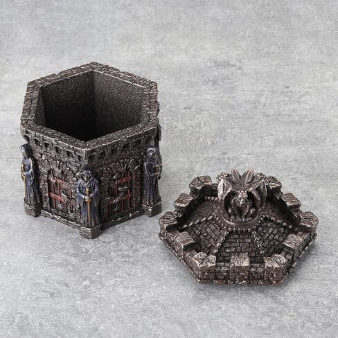 Veronese Design 5 1/4 Inches Gargoyle Hexagon Wardon Of Souls Trinket Box Cold Cast Resin Bronze Finish Gothic Home Decor in Saudi Arabia