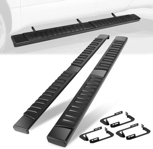 6 in. Wide Aluminum Running Boards Compatible with 04-24 Nissan Titan 17-19 Titan XD King Cab Extended Cab CAAP-STEPS0021-A in Kuwait