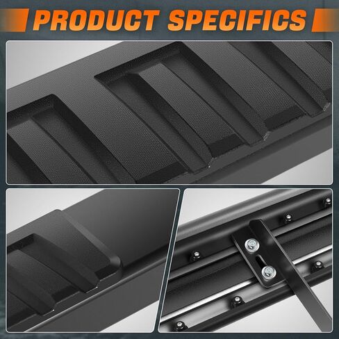 6 in. Wide Aluminum Running Boards Compatible with 04-24 Nissan Titan 17-19 Titan XD King Cab Extended Cab CAAP-STEPS0021-A in Kuwait