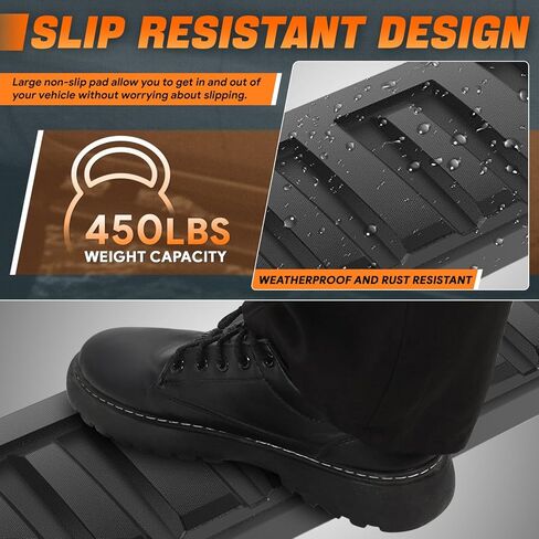 6 in. Wide Aluminum Running Boards Compatible with 04-24 Nissan Titan 17-19 Titan XD King Cab Extended Cab CAAP-STEPS0021-A in Kuwait