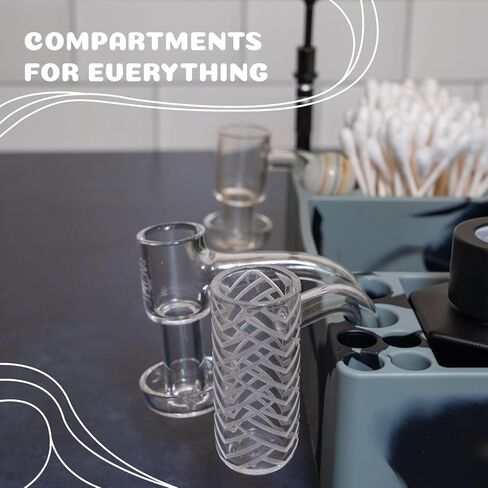 محطة أدوات الشمع - منظم السجادة والملحقات - سطح سيليكون مقاوم للحرارة وغير لاصق - تشتمل المجموعة على الملحقات: مرطبان ISO، أداة وممسك اللؤلؤ in Kuwait