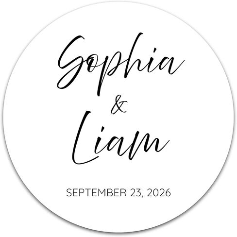 Personalized Wedding Stickers - Custom Wedding Envelope Seals for Invitations, Thank You Cards, and Save The Date (50-1000 Stickers) (Initials with Date) in Kuwait