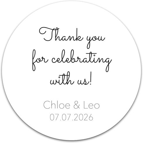 Personalized Wedding Stickers - Custom Wedding Envelope Seals for Invitations, Thank You Cards, and Save The Date (50-1000 Stickers) (Initials with Date) in Saudi Arabia