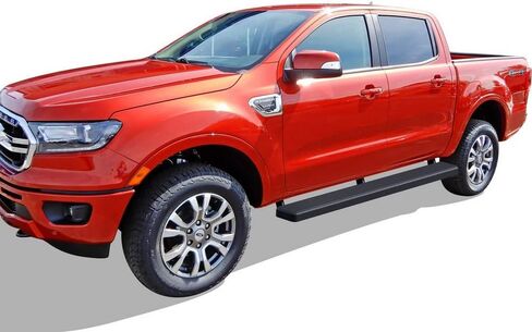 APS Premium 6in Black Stainless Steel Running Boards Compatible with Ford Ranger SuperCrew Cab 19-26 in Saudi Arabia