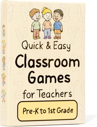 Quick & Easy Classroom Games Deck Pre-K - 1st Grade - Teacher Supplies - Teacher Gifts - Preschool, Kindergarten, 1st Grade Classroom Must Haves - 35 Classic Group Games No Prep Required in Kuwait