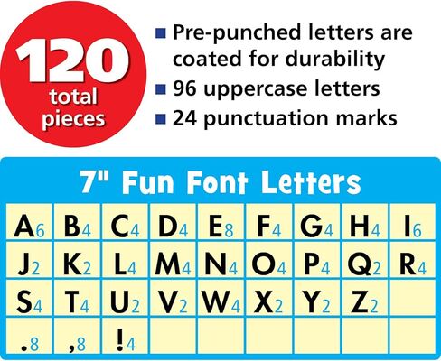 Teacher Created Resources Cool for School 7" Fun Font Letters (TCR70108) in Kuwait