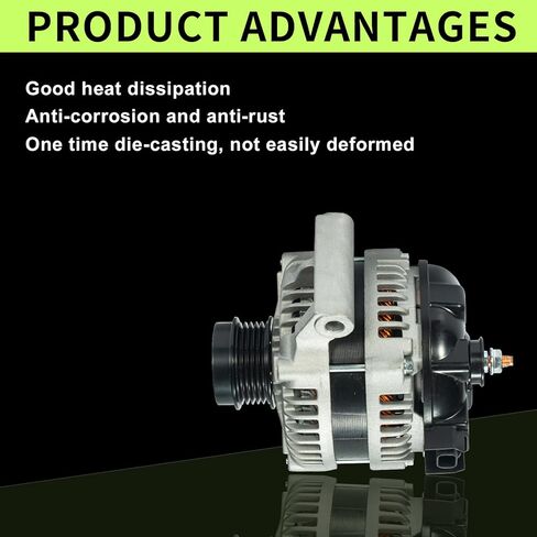 Alternator Compatible with Buick Regal 2014-2020,Cadillac ATS CTS,Chevrolet Malibu Blazer Camaro Colorado Impala,GMC Canyon,12V 150Amp CW 5-Groove Clutch Pulley, Replace for 13592811 in Kuwait