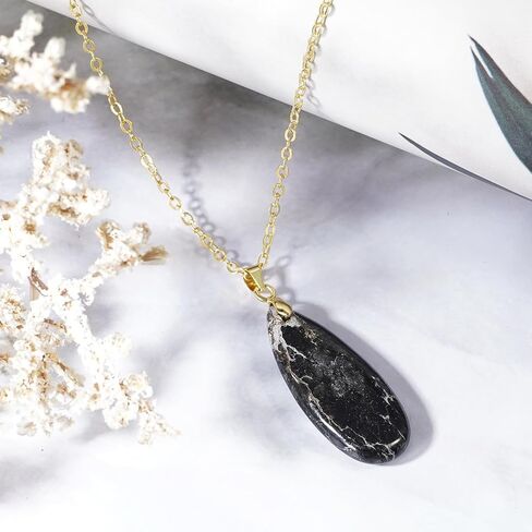 Suyi Stone Necklace for Women Teardrop Colorful Pendant Necklaces in Saudi Arabia
