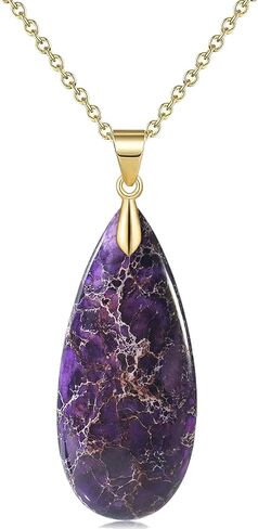Suyi Stone Necklace for Women Teardrop Colorful Pendant Necklaces in Saudi Arabia