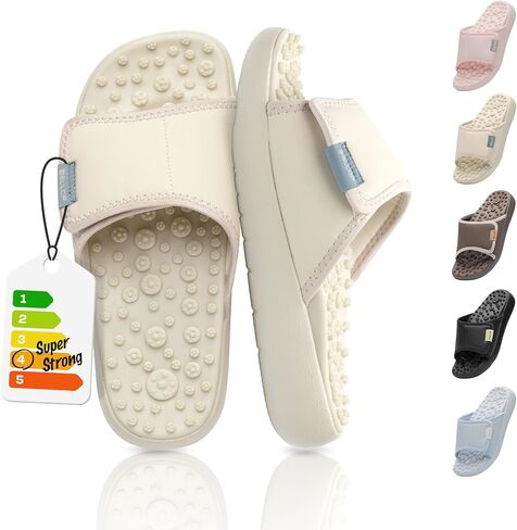 نعال تدليك بالضغط الإبري من BALLOP Mamuring للنساء، كثافة المستوى الاحترافي، صنادل منزلقة مع 1700 عقدة، وردي هندي، مقاس أمريكي 6، دعم القوس، خفيف الوزن، شرائح التعافي الارتكاسي in Kuwait