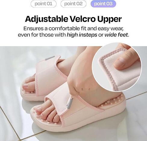 BALLOP Mamuring Acupressure Massage Slippers for Women, Professional Level Intensity, Slide Sandals with 1700 Nodes, Indi Pink, Women US Size 6, Arch Support, Lightweight, Reflexology Recovery Slides in Saudi Arabia