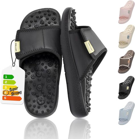 BALLOP Mamuring Acupressure Massage Slippers for Women, Professional Level Intensity, Slide Sandals with 1700 Nodes, Indi Pink, Women US Size 6, Arch Support, Lightweight, Reflexology Recovery Slides in Saudi Arabia
