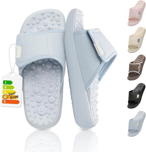 BALLOP Mamuring Acupressure Massage Slippers for Women, Professional Level Intensity, Slide Sandals with 1700 Nodes, Indi Pink, Women US Size 6, Arch Support, Lightweight, Reflexology Recovery Slides in Saudi Arabia