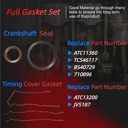 5.0 Full Gasket Set w/Bolts(12mm) Timing Chain Kit Intake/Exhaust Valve Oil Pan Gasket Fit for Ford F-150 Mustang GT 5.0L V8 2011-2012 HS26550PT BR3Z-6710-A 90510S ES72480 V4462 V4463 in Kuwait