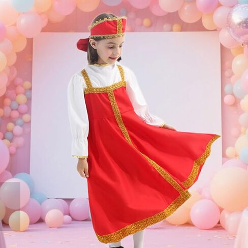 Russian Dance Outfit, Halloween Costume for Role-playing Games, Girls' School Games in Saudi Arabia