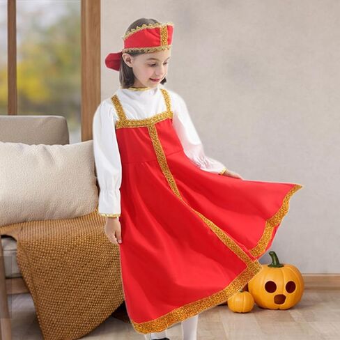Russian Dance Outfit, Halloween Costume for Role-playing Games, Girls' School Games in Saudi Arabia