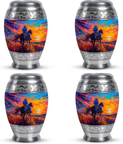 Cowboy Urn for Human Ashes - Cremation Urn for Dad and Adults (10 Inch, Pack of 1) in Saudi Arabia