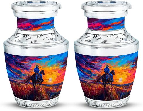 Cowboy Urn for Human Ashes - Cremation Urn for Dad and Adults (10 Inch, Pack of 1) in Saudi Arabia