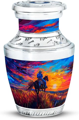 Cowboy Urn for Human Ashes - Cremation Urn for Dad and Adults (10 Inch, Pack of 1) in Saudi Arabia