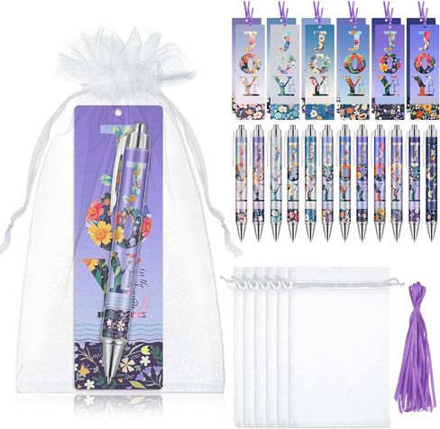 36pcs/12sets Christian Lent Gift for Women Bulk Religious Church Party Favor Pray Fast Give Lent Collection Bible Verse Bookmark Ballpoint Christian Pen for Woman Religion Favor in Saudi Arabia