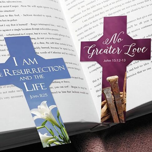 Needzo Lent المرجعية وبطاقة الصلاة، صليب لا حب أكبر، مادة البطاقات، هدايا دينية، 6 بوصات (عبوة من 10) in Kuwait