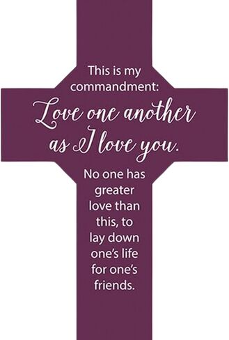 Needzo Lent المرجعية وبطاقة الصلاة، صليب لا حب أكبر، مادة البطاقات، هدايا دينية، 6 بوصات (عبوة من 10) in Kuwait