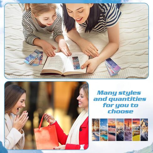 150 Pcs Motivational Affirmation Bookmarks Bulk Sobriety Recovery Encouragement Landscape Bookmarks 2 x 6'' Inspirational Positive Quotes Gift for Addiction Recovery Men Women in Saudi Arabia