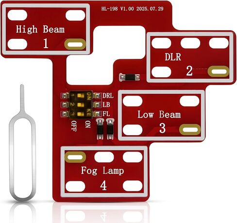 Light Module 6 High Mod ＆ 8 High Mod For Gm Low Beams DRL Fog Lights Stay On with High Beams, For 2003-2007 Chevy Silverado & Sierra 1500/2500/3500 Classic（Red） in Kuwait
