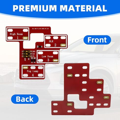 Light Module 6 High Mod ＆ 8 High Mod For Gm Low Beams DRL Fog Lights Stay On with High Beams, For 2003-2007 Chevy Silverado & Sierra 1500/2500/3500 Classic（Red） in Kuwait