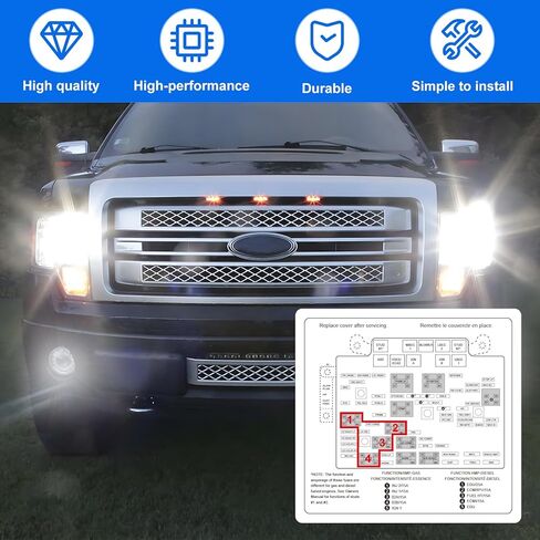 Light Module 6 High Mod ＆ 8 High Mod For Gm Low Beams DRL Fog Lights Stay On with High Beams, For 2003-2007 Chevy Silverado & Sierra 1500/2500/3500 Classic（Red） in Kuwait