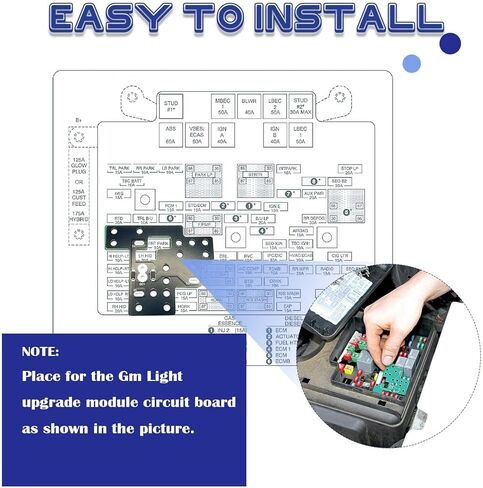 Light Module 6 High Mod for Gm Compatible With Gmc Chevy Silverado Sierra 1500 2500 3500 Classic 2003-2007 Fog Lights Low Beams And High Beams Lamp On Simultaneously in Kuwait