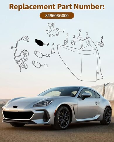 LED Brake Light Module Fit for Subaru Forester 2017-2018, Fit for Subaru BRZ 2022-2025, Replaces 84960SG000, Used for Taillights and Brake Lights in Kuwait