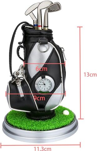 10L0L Gift for Men, Golf Pen Holder Desk Accessories for Golfers, 3 Club Pens Mini Gold Bag Office Decor, Funny Stocking Stuffers on Birthday, Christmas, Fathers Day (Golf Bag) in Saudi Arabia