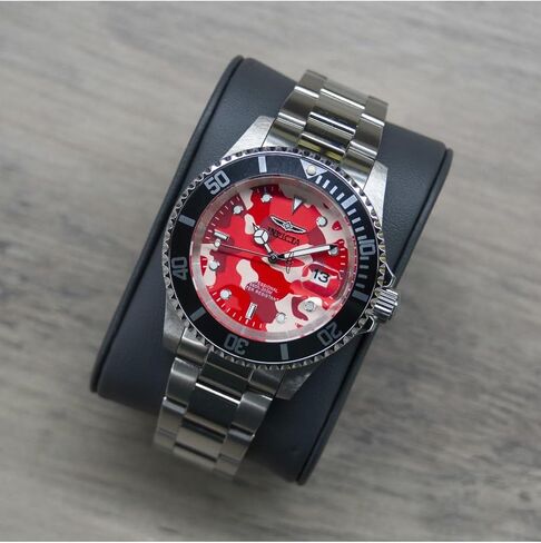 Invicta Pro Diver Men 40mm Stainless Steel Steel Pink+Camouflage dial PC32 Quartz in Saudi Arabia