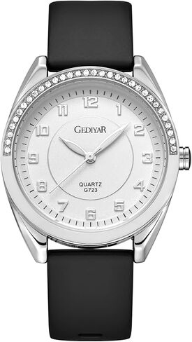 Waterproof Analog Women's Watch for Nurses, Nursing, Lady,Students,Easy Read Dial,Second Hand Soft Silicone Band Quartz Female Dress Wrist Watches in Saudi Arabia