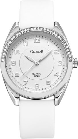 Waterproof Analog Women's Watch for Nurses, Nursing, Lady,Students,Easy Read Dial,Second Hand Soft Silicone Band Quartz Female Dress Wrist Watches in Saudi Arabia
