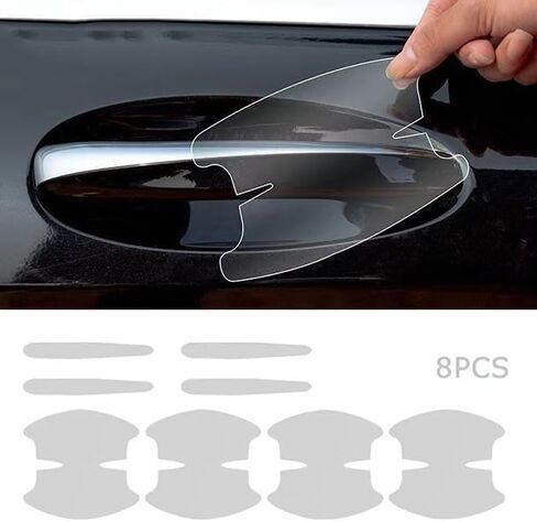 8PCS Car Door Handle Protector for Hyundai Santa Fe 2000–2025 2026 DM/NC,Door Cup Paint Protection Film,Anti-Scratch Invisible Handle Guard,Durable Exterior Scratche Protection Sticker in Saudi Arabia