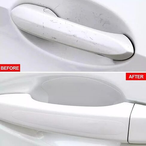 8PCS Car Door Handle Protector for Hyundai Santa Fe 2000–2025 2026 DM/NC,Door Cup Paint Protection Film,Anti-Scratch Invisible Handle Guard,Durable Exterior Scratche Protection Sticker in Saudi Arabia