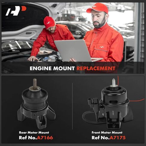 A-Premium Front and Rear Engine Motor Mount Kit Compatible with Hyundai Santa Fe 2007-2009, Veracruz 2007-2012, 2.7L 3.3L 3.8L, 2-PC Set, Replace# 219303J500 in Saudi Arabia
