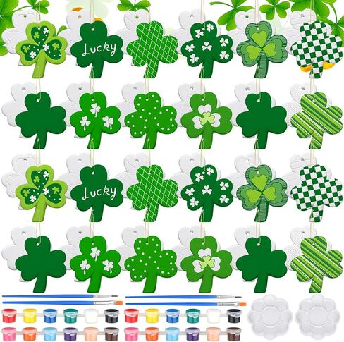 Suzile 24 Pcs Christmas Ceramics to Paint Ready to Paint Ceramics Christmas Ornaments Xmas Gnome Ceramic Painting Kit Christmas Crafts for Adults in Kuwait