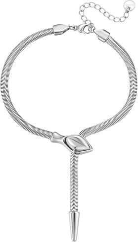 14K Gold Plated Stainless Steel Snake Bracelet for Women Adjustable Size Punk Snake Chain Fashion Jewelry in Kuwait