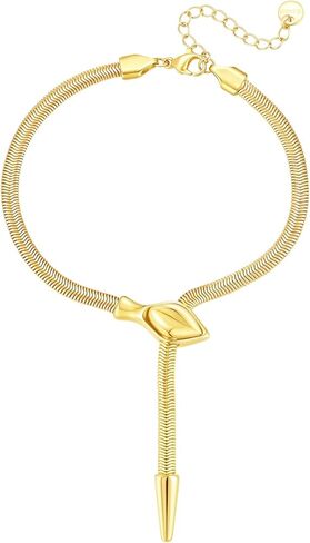 14K Gold Plated Stainless Steel Snake Bracelet for Women Adjustable Size Punk Snake Chain Fashion Jewelry in Saudi Arabia