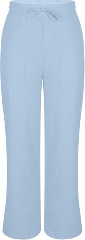 Linen Pants Women Summer Lounge Beach Vacation Flowy Palazzo Trousers Boho Travel Pant Comfy Plus Size Cotton Clothes in Saudi Arabia