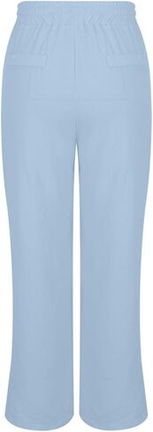 Linen Pants Women Summer Lounge Beach Vacation Flowy Palazzo Trousers Boho Travel Pant Comfy Plus Size Cotton Clothes in Saudi Arabia