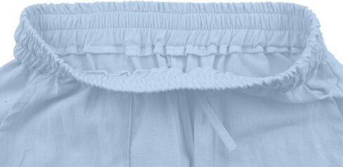 Linen Pants Women Summer Lounge Beach Vacation Flowy Palazzo Trousers Boho Travel Pant Comfy Plus Size Cotton Clothes in Saudi Arabia