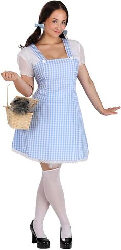 Dreamgirl Light Blue Gingham Dress in Saudi Arabia