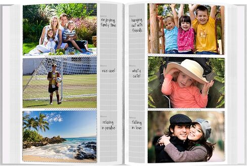 ألبوم صور من الجلد الأبيض من Pioneer Photo مكون من 200 جيب مع لمسات ذهبية لمطبوعات مقاس 4 × 6 بوصات in Saudi Arabia